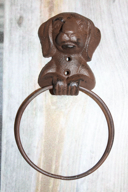 1-Heavy Towel Ring, HAPPY HOUND,Bathroom Accessory,Country Style,Gift,Kitchen Towel Holder,BA-HD1