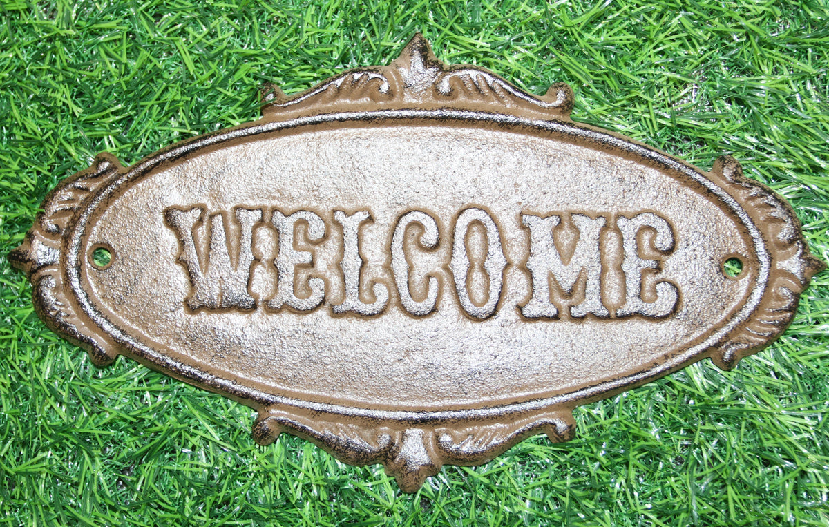 1-WELCOME PLAQUE,Garden Gate Sign,Cabin Entry Sign,Housewarming,Country Decor,Gifts,N-44