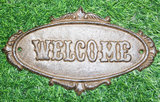 1-WELCOME PLAQUE,Garden Gate Sign,Cabin Entry Sign,Housewarming,Country Decor,Gifts,N-44