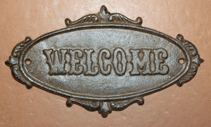 1-WELCOME PLAQUE,Garden Gate Sign,Cabin Entry Sign,Housewarming,Country Decor,Gifts,N-44