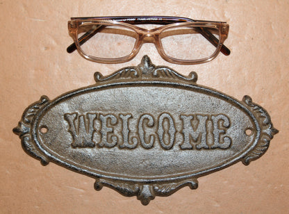 1-WELCOME PLAQUE,Garden Gate Sign,Cabin Entry Sign,Housewarming,Country Decor,Gifts,N-44