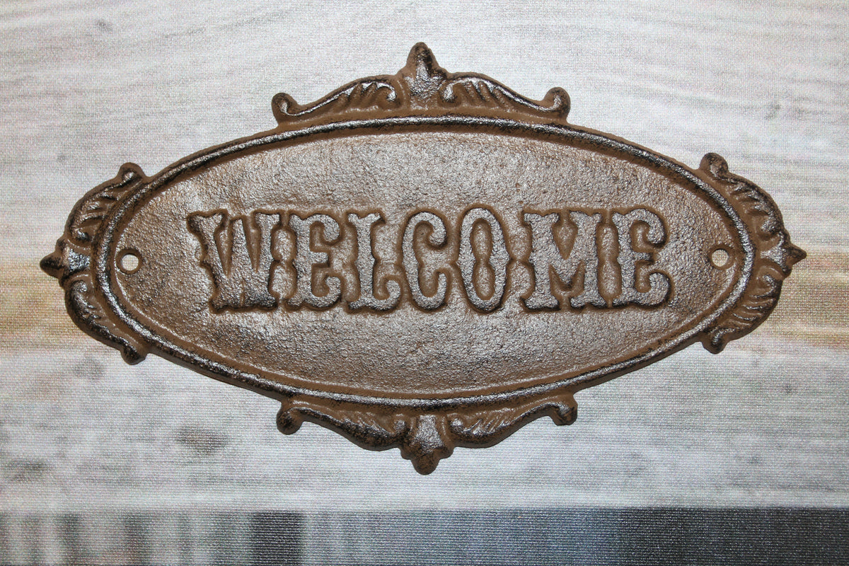 1-WELCOME PLAQUE,Garden Gate Sign,Cabin Entry Sign,Housewarming,Country Decor,Gifts,N-44