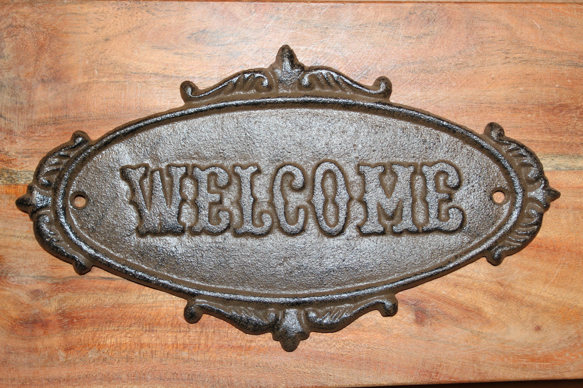 1-WELCOME PLAQUE,Garden Gate Sign,Cabin Entry Sign,Housewarming,Country Decor,Gifts,N-44