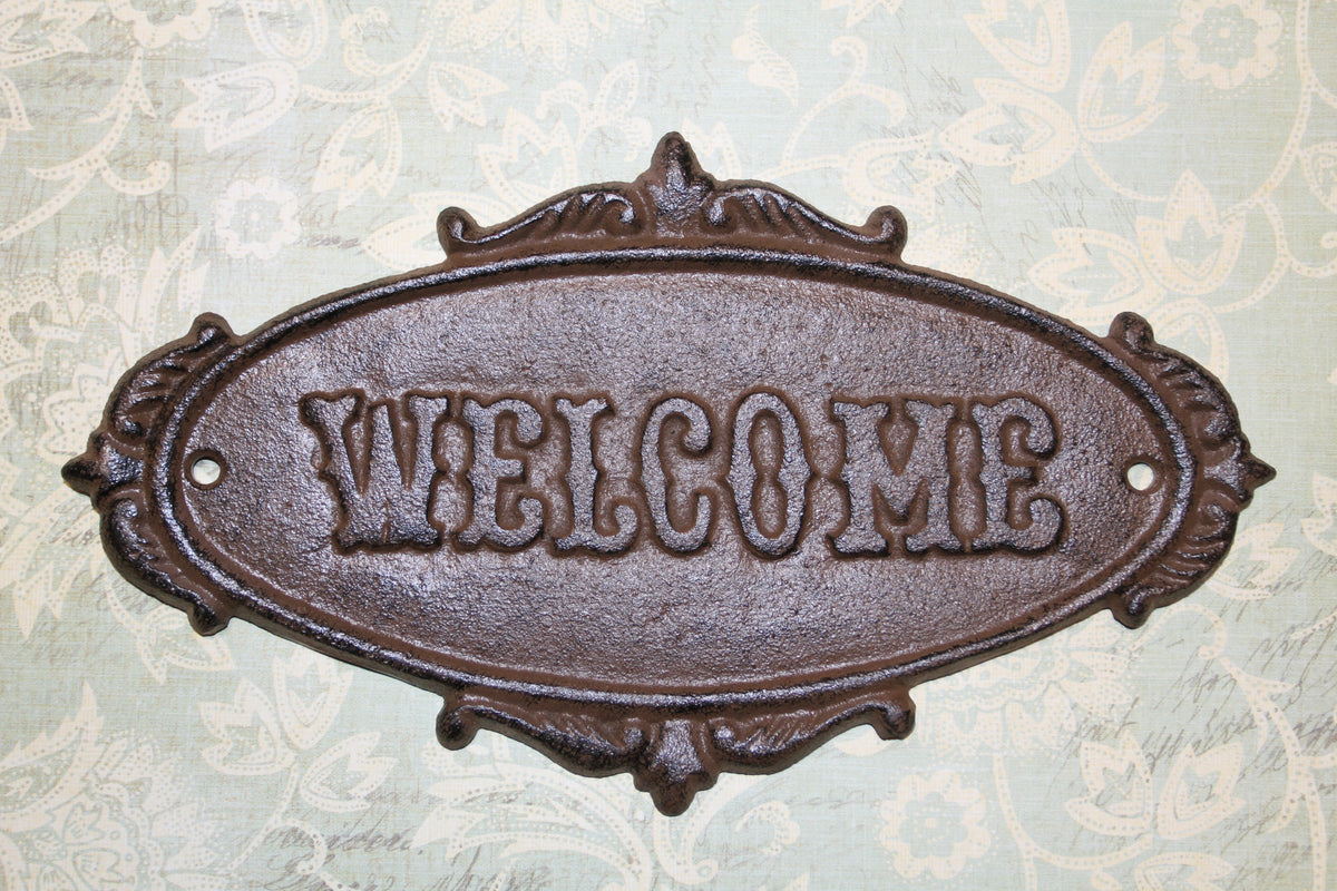 1-WELCOME PLAQUE,Garden Gate Sign,Cabin Entry Sign,Housewarming,Country Decor,Gifts,N-44