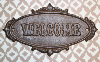 1-WELCOME PLAQUE,Garden Gate Sign,Cabin Entry Sign,Housewarming,Country Decor,Gifts,N-44