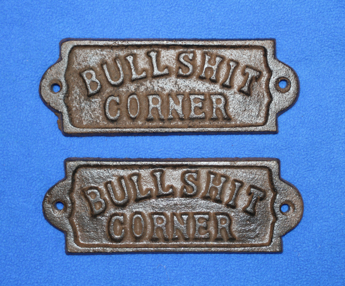 1 - BULLSHIT CORNER Wall Plaques, Bar Style Wall Display, Country Decor, All Occasion Gifts, W-65A