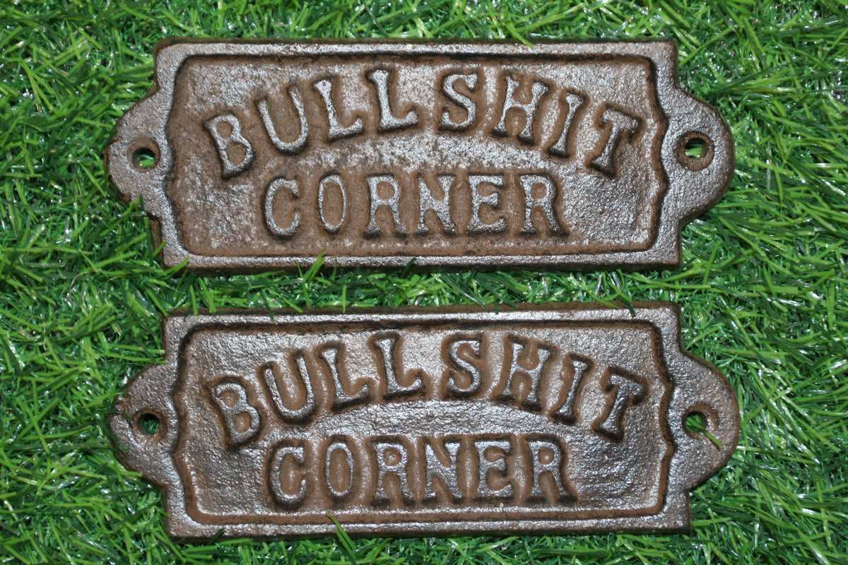 1 - BULLSHIT CORNER Wall Plaques, Bar Style Wall Display, Country Decor, All Occasion Gifts, W-65A