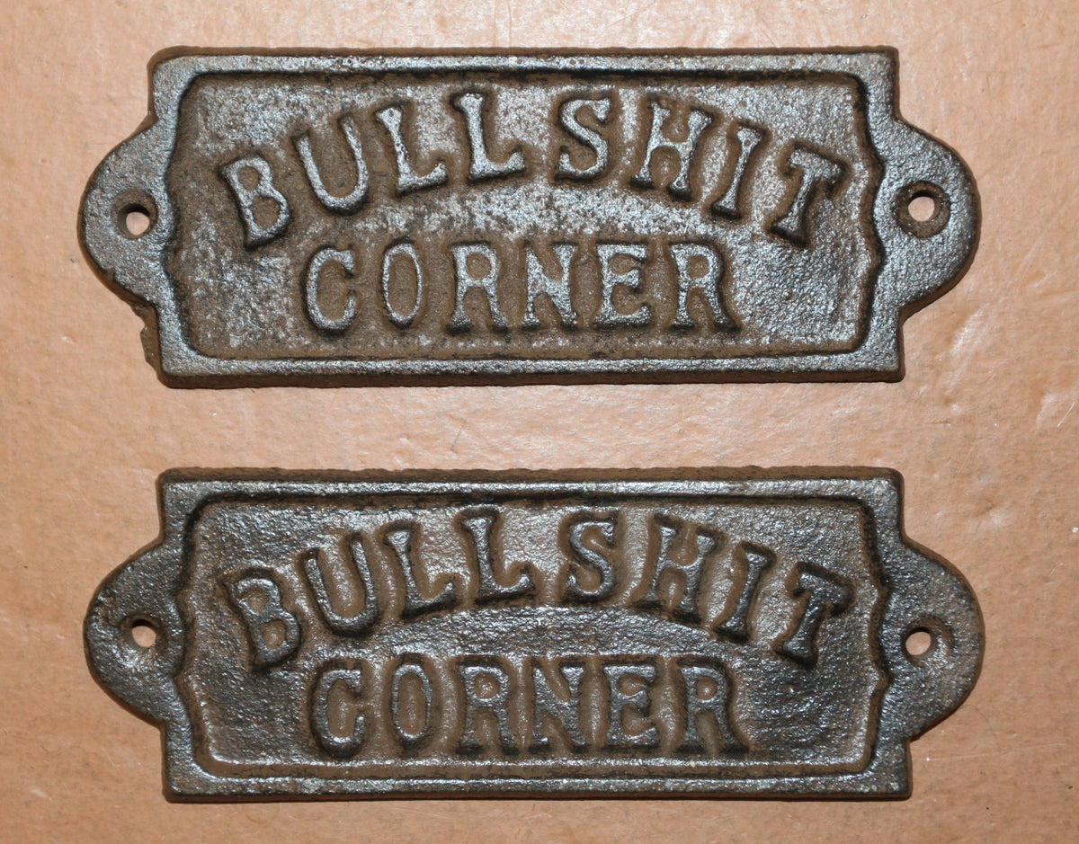 1 - BULLSHIT CORNER Wall Plaques, Bar Style Wall Display, Country Decor, All Occasion Gifts, W-65A