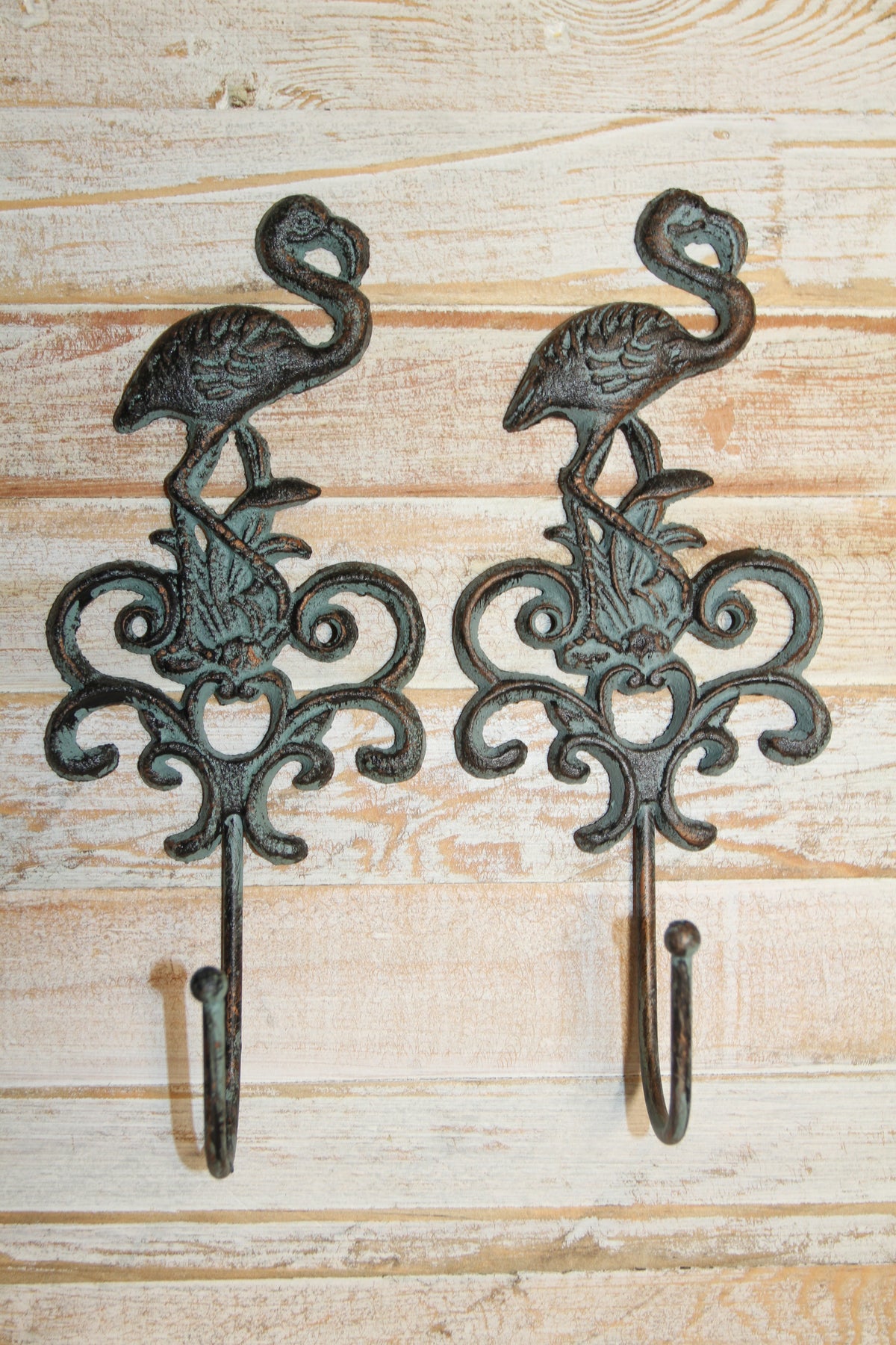 2-FLAMINGO Wall Hooks,Tropical Decor,Shorebirds,Beach Syle Bath Decor,Wading Birds, Gifts