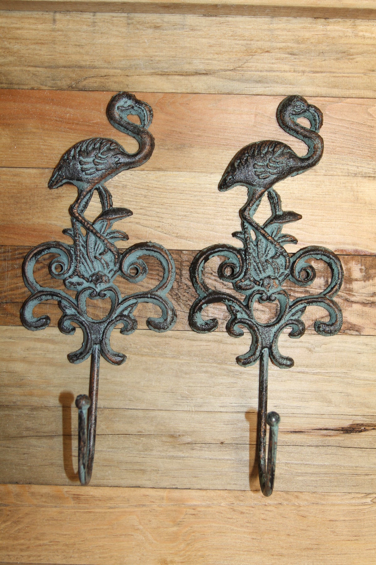 2-FLAMINGO Wall Hooks,Tropical Decor,Shorebirds,Beach Syle Bath Decor,Wading Birds, Gifts