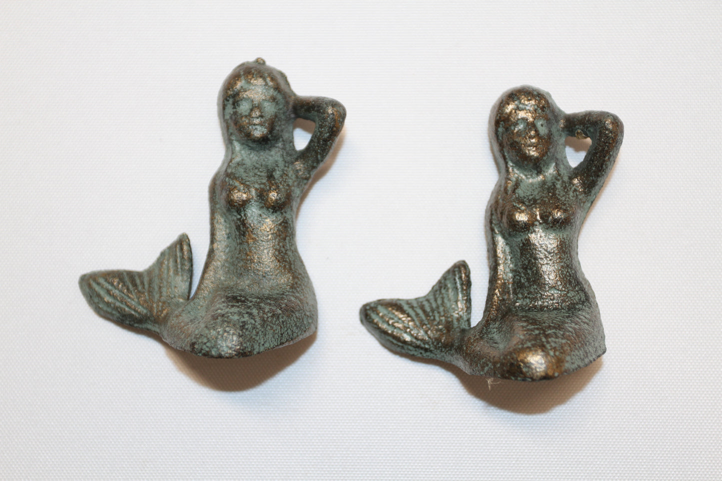 2-Adorable Solid Metal Freestanding MERMAID Figurines,Mtyhical,Folklore,GiftsN-55A