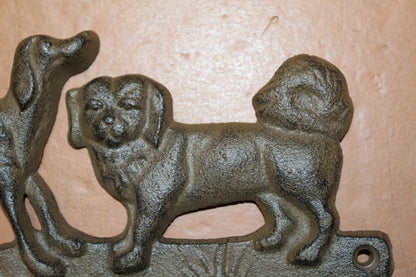1-Wall Hook,DOGS,Leash Holder,Country Decor,All Occasion Gifts,4 Useful Hooks,H-124