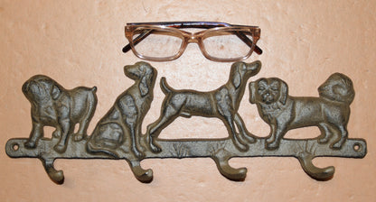 1-Wall Hook,DOGS,Leash Holder,Country Decor,All Occasion Gifts,4 Useful Hooks,H-124