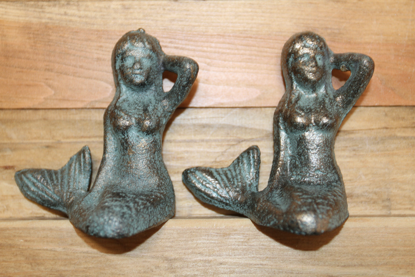 2-Adorable Solid Metal Freestanding MERMAID Figurines,Mtyhical,Folklore,GiftsN-55A