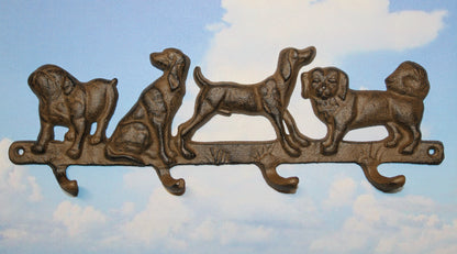 1-Wall Hook,DOGS,Leash Holder,Country Decor,All Occasion Gifts,4 Useful Hooks,H-124