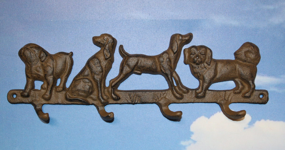 1-Wall Hook,DOGS,Leash Holder,Country Decor,All Occasion Gifts,4 Useful Hooks,H-124