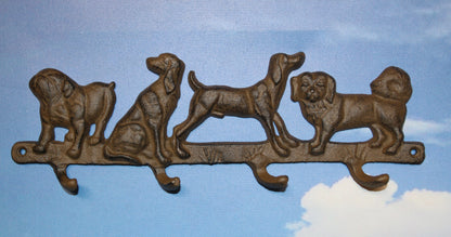 1-Wall Hook,DOGS,Leash Holder,Country Decor,All Occasion Gifts,4 Useful Hooks,H-124