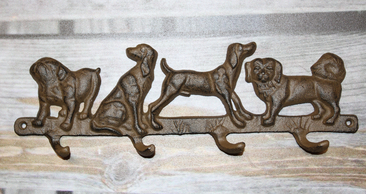 1-Wall Hook,DOGS,Leash Holder,Country Decor,All Occasion Gifts,4 Useful Hooks,H-124