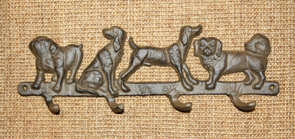 1-Wall Hook,DOGS,Leash Holder,Country Decor,All Occasion Gifts,4 Useful Hooks,H-124