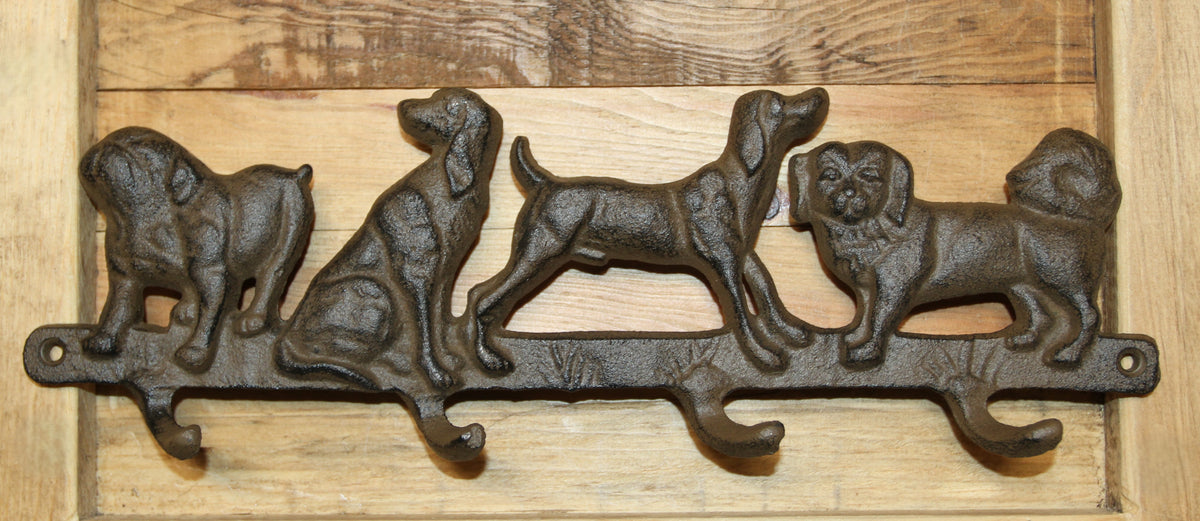 1-Wall Hook,DOGS,Leash Holder,Country Decor,All Occasion Gifts,4 Useful Hooks,H-124