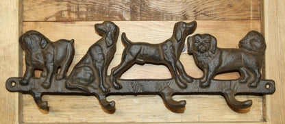 1-Wall Hook,DOGS,Leash Holder,Country Decor,All Occasion Gifts,4 Useful Hooks,H-124