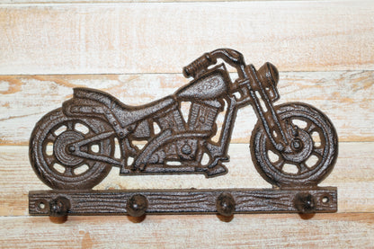 1-MOTORCYCLE WALL PLAQUE With Peg Hooks, Biker Style Gifts, Country Decor, Motor Bike, H-03