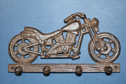 1-MOTORCYCLE WALL PLAQUE With Peg Hooks, Biker Style Gifts, Country Decor, Motor Bike, H-03