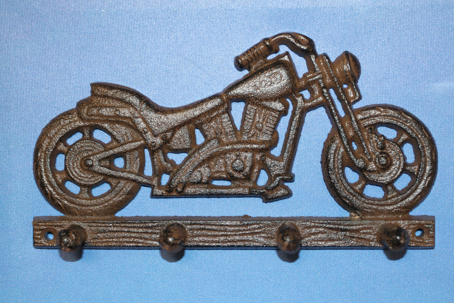 1-MOTORCYCLE WALL PLAQUE With Peg Hooks, Biker Style Gifts, Country Decor, Motor Bike, H-03