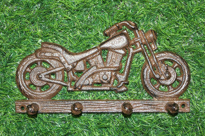 1-MOTORCYCLE WALL PLAQUE With Peg Hooks, Biker Style Gifts, Country Decor, Motor Bike, H-03