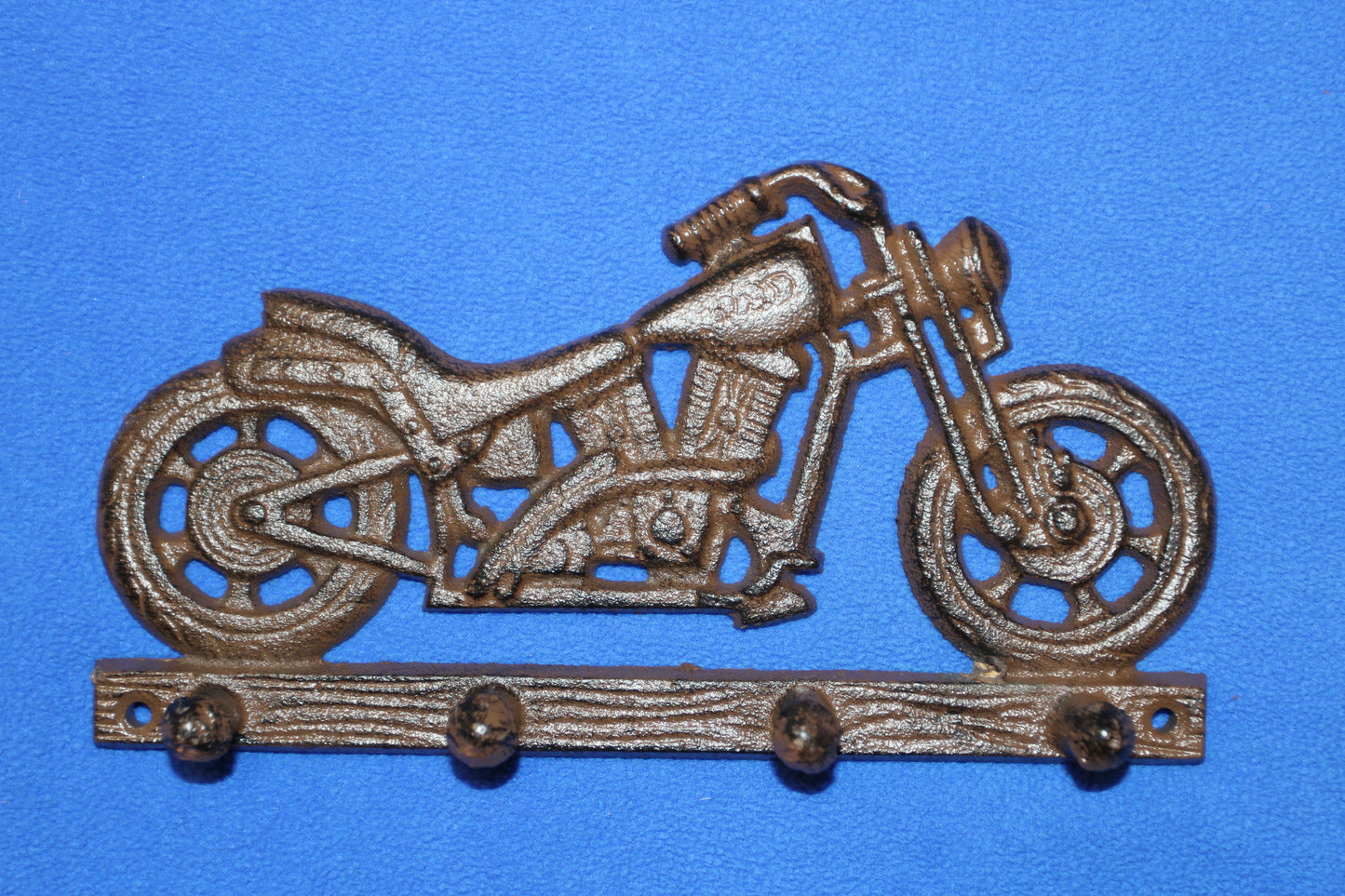 1-MOTORCYCLE WALL PLAQUE With Peg Hooks, Biker Style Gifts, Country Decor, Motor Bike, H-03