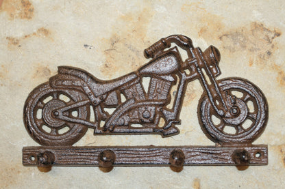1-MOTORCYCLE WALL PLAQUE With Peg Hooks, Biker Style Gifts, Country Decor, Motor Bike, H-03