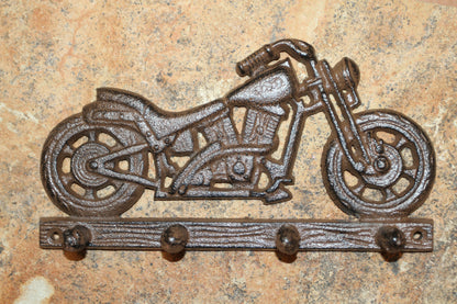 1-MOTORCYCLE WALL PLAQUE With Peg Hooks, Biker Style Gifts, Country Decor, Motor Bike, H-03