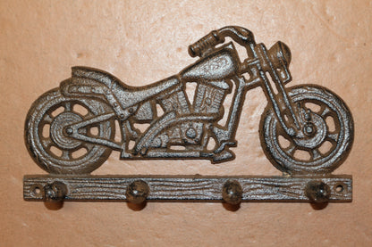 1-MOTORCYCLE WALL PLAQUE With Peg Hooks, Biker Style Gifts, Country Decor, Motor Bike, H-03