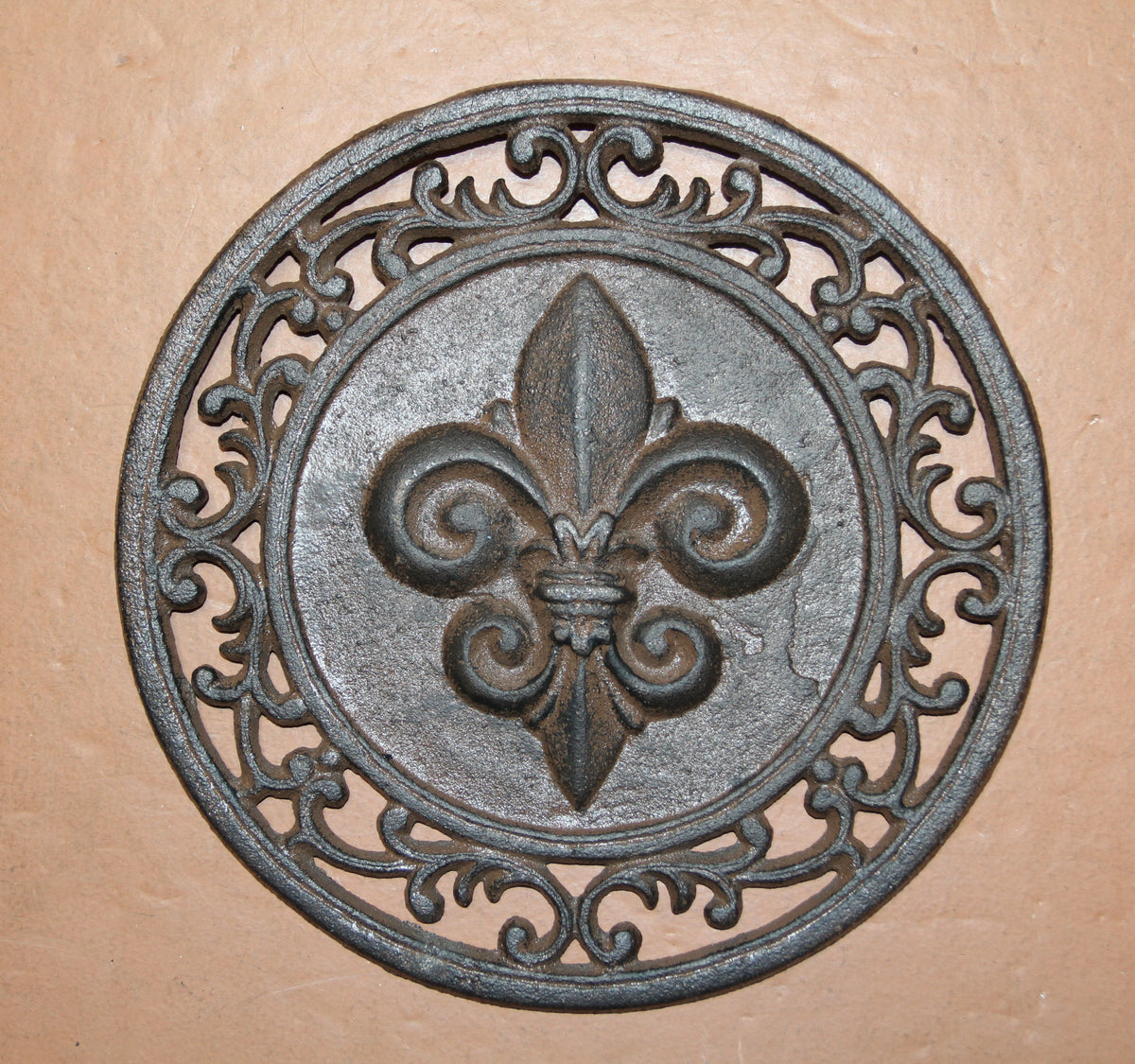 Fleur De Lis Collection,Wall Plaque And 4 Wall Hooks,Victorian Decor,Hanging Storage,F-11,27
