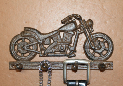 1-MOTORCYCLE WALL PLAQUE With Peg Hooks, Biker Style Gifts, Country Decor, Motor Bike, H-03