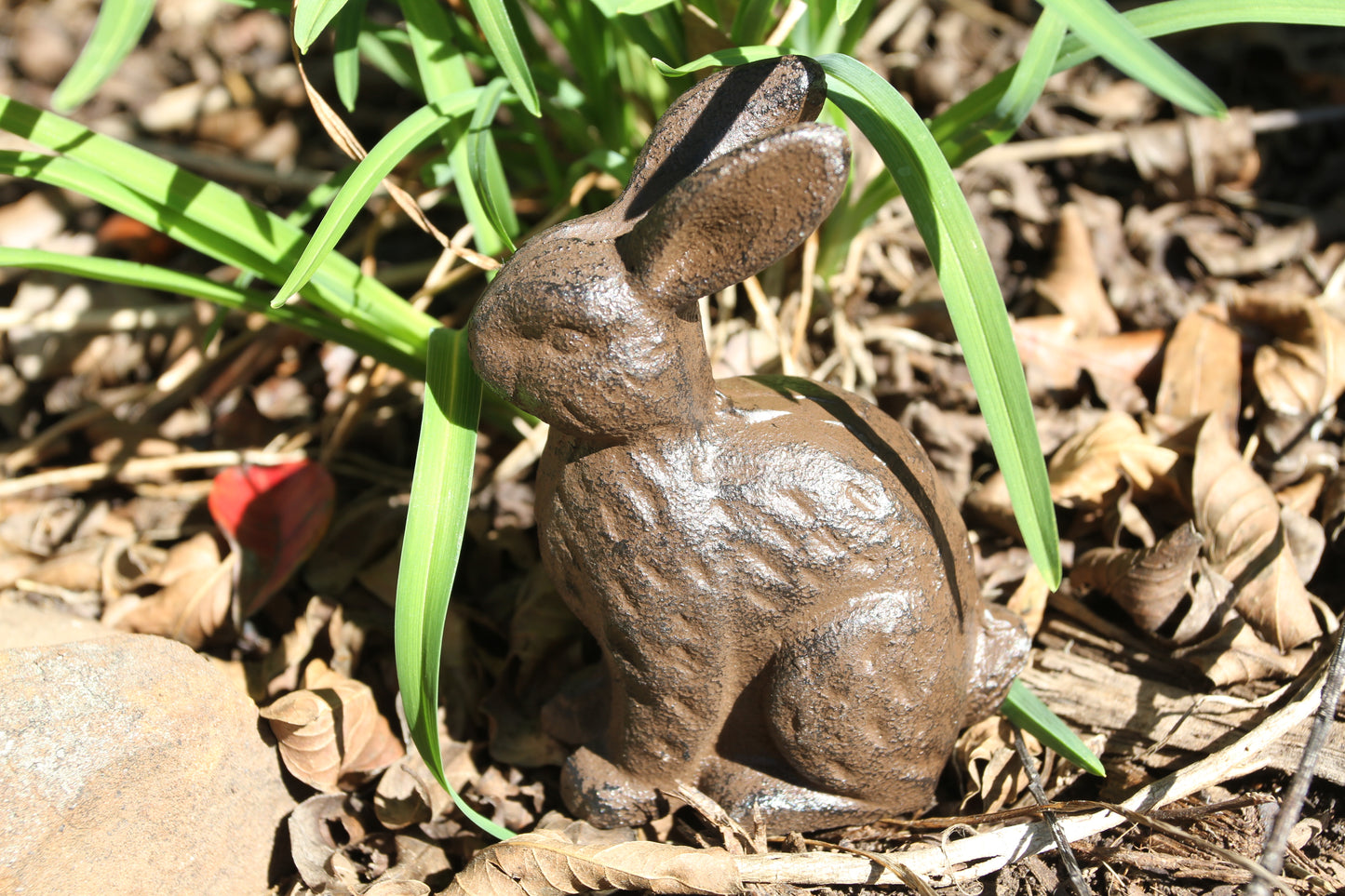 RABBITS, Garden Display, Easter Gift, Chocolate Brown Metal Bunnies, Sitting Rabbits For Easter Shelf Diplays N-37B