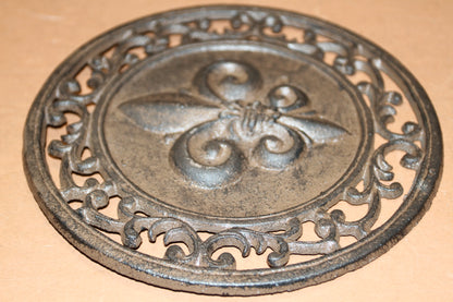Fleur De Lis Collection,Wall Plaque And 4 Wall Hooks,Victorian Decor,Hanging Storage,F-11,27