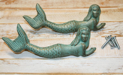 1-Mythical MERMAIDS,Beach Decor,Handles,Hardware,Dresser,Cabinets,Coastal Accents,Gifts,HW-54