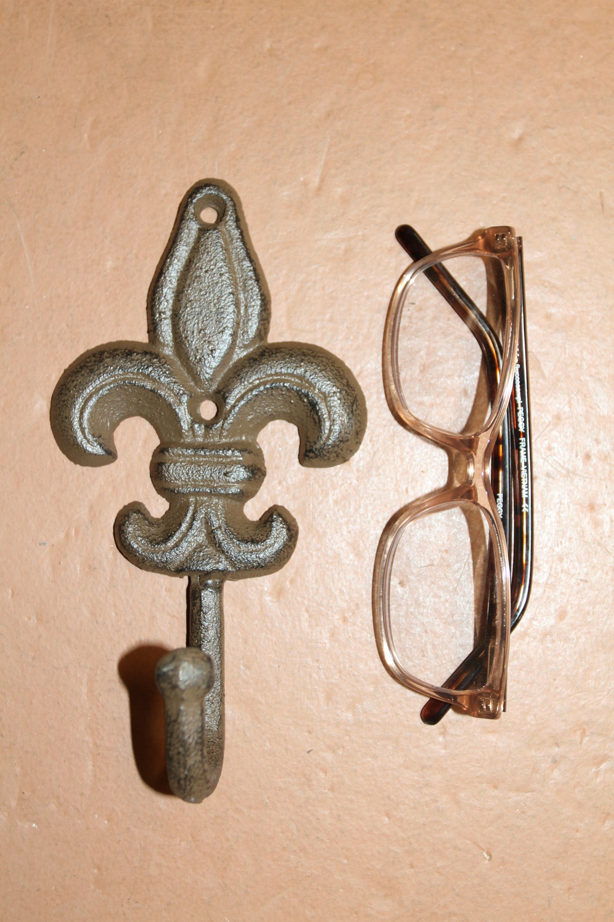 Fleur De Lis Collection,Wall Plaque And 4 Wall Hooks,Victorian Decor,Hanging Storage,F-11,27