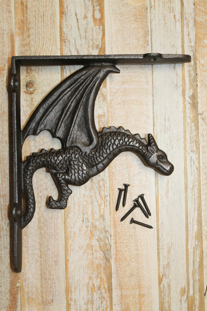 DRAGON SHELF BRACKETS, Corbel, Med Evil Decor, Large Shelf Support, Home Organizations,  B-02B