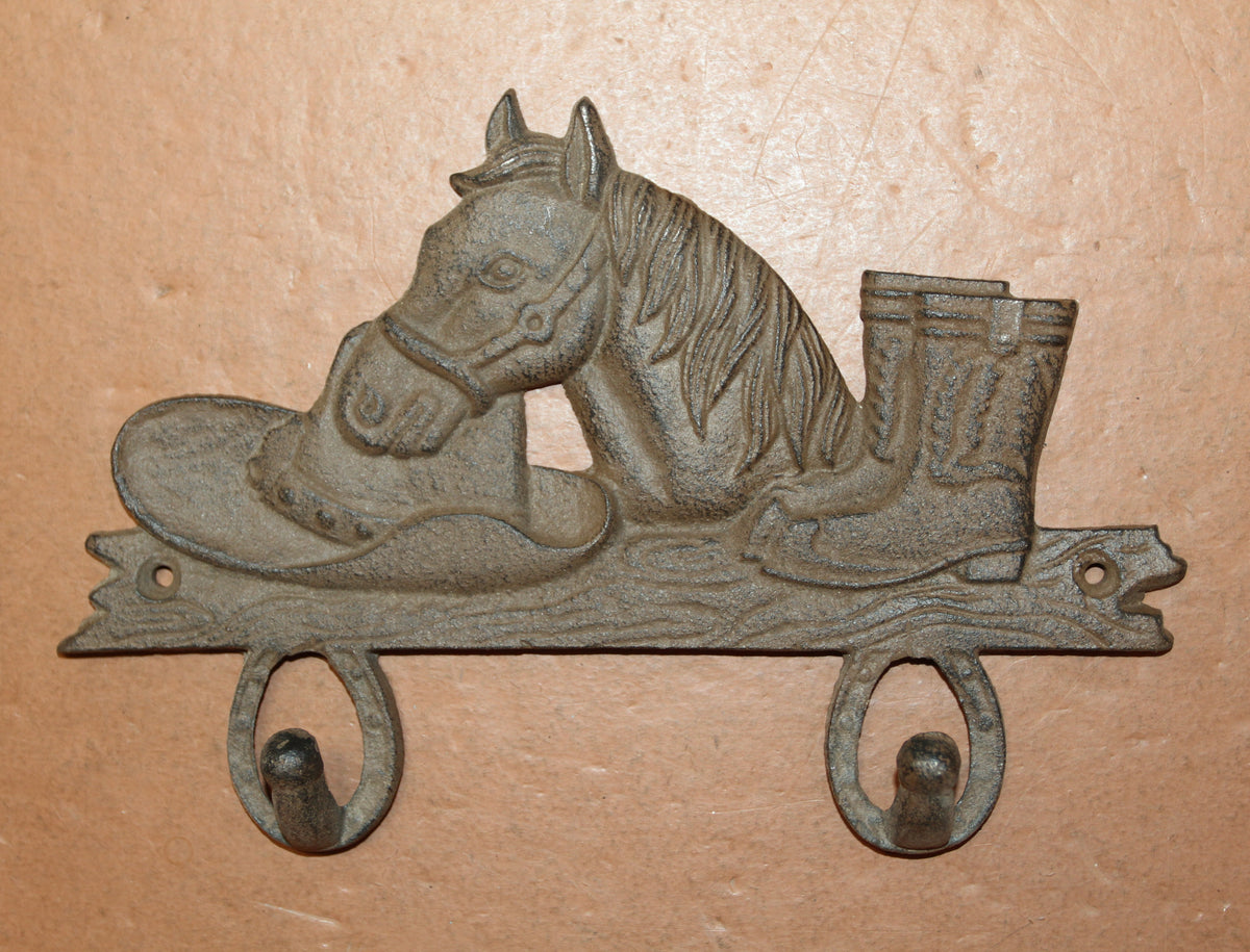 2 - Country Wall Hooks, Western Style Home Decor, Double Wall Hooks, Ranch Look, Gifts, W-7