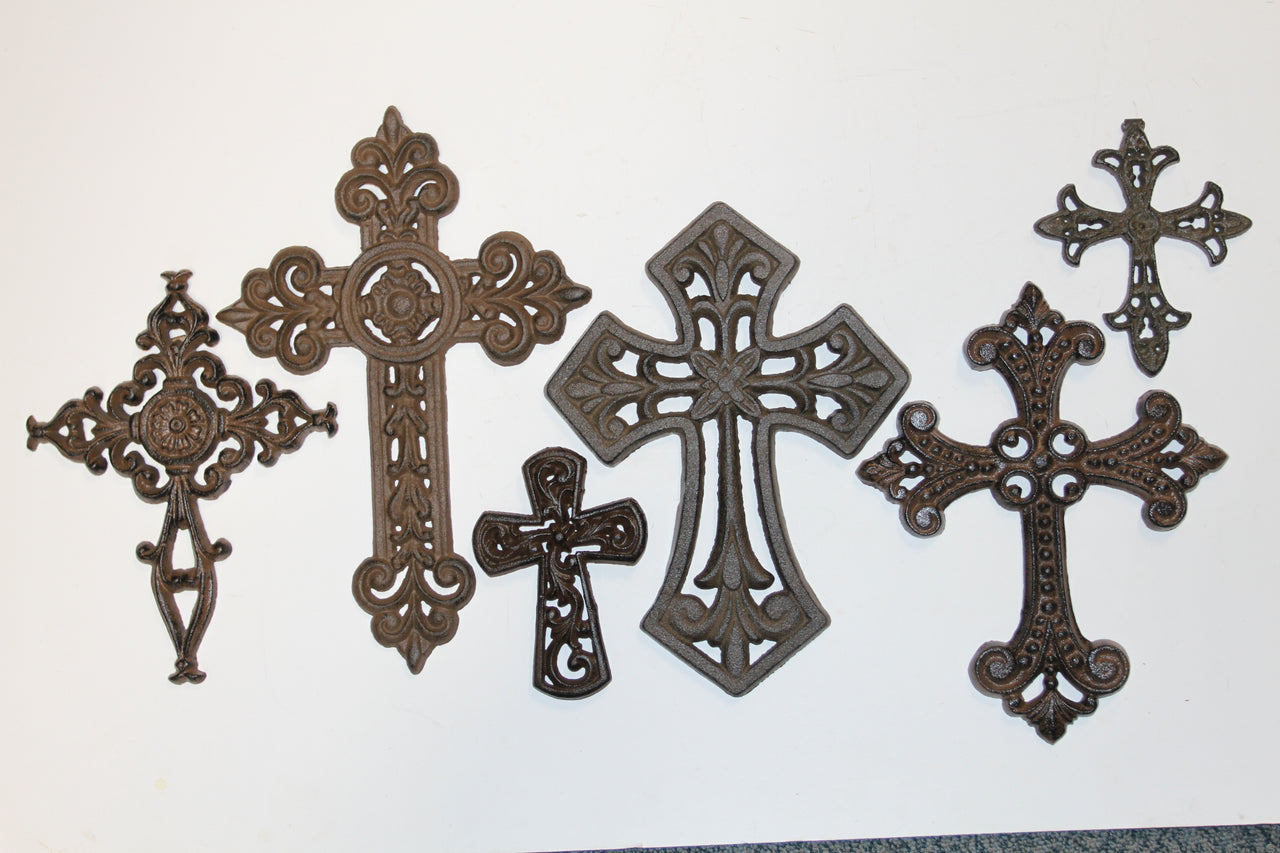 New! 6 PC Hanging Wall Cross "Bethany" Collection Set, Rustic decor, religious, spirituality gift ideas and more!