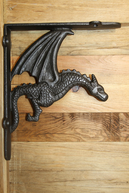 DRAGON SHELF BRACKETS, Corbel, Med Evil Decor, Large Shelf Support, Home Organizations,  B-02B