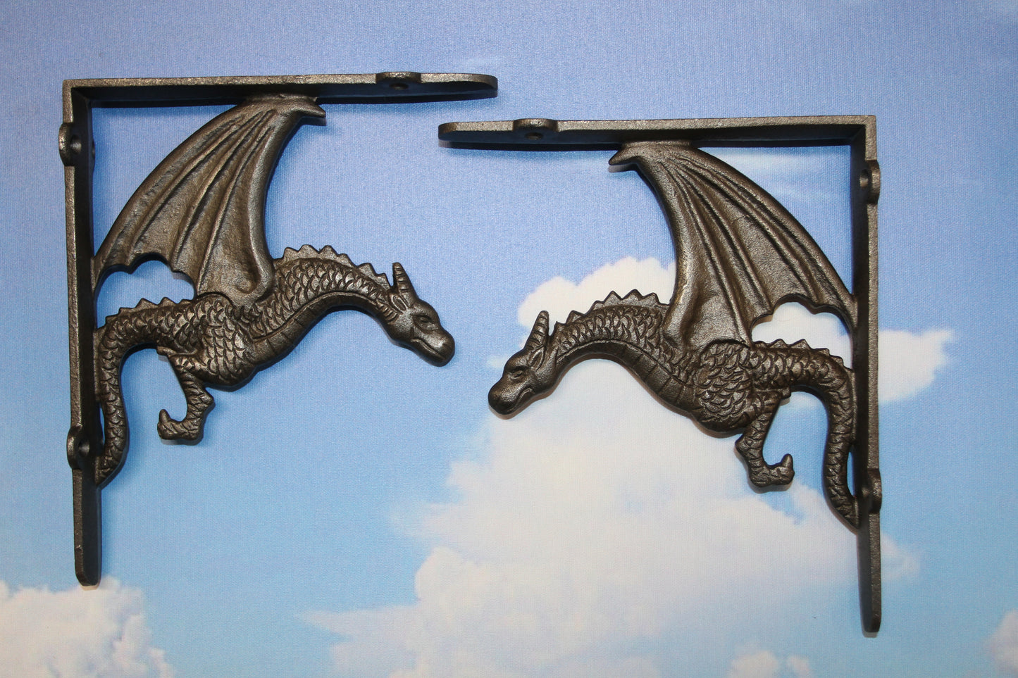 DRAGON SHELF BRACKETS, Corbel, Med Evil Decor, Large Shelf Support, Home Organizations,  B-02B