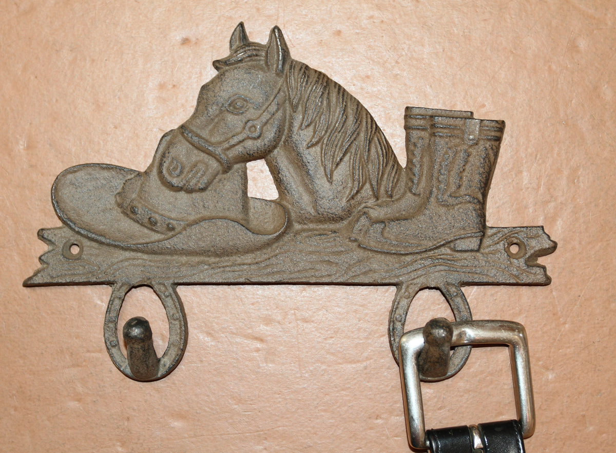 2 - Country Wall Hooks, Western Style Home Decor, Double Wall Hooks, Ranch Look, Gifts, W-7