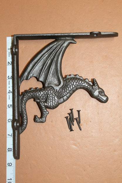 DRAGON SHELF BRACKETS, Corbel, Med Evil Decor, Large Shelf Support, Home Organizations,  B-02B