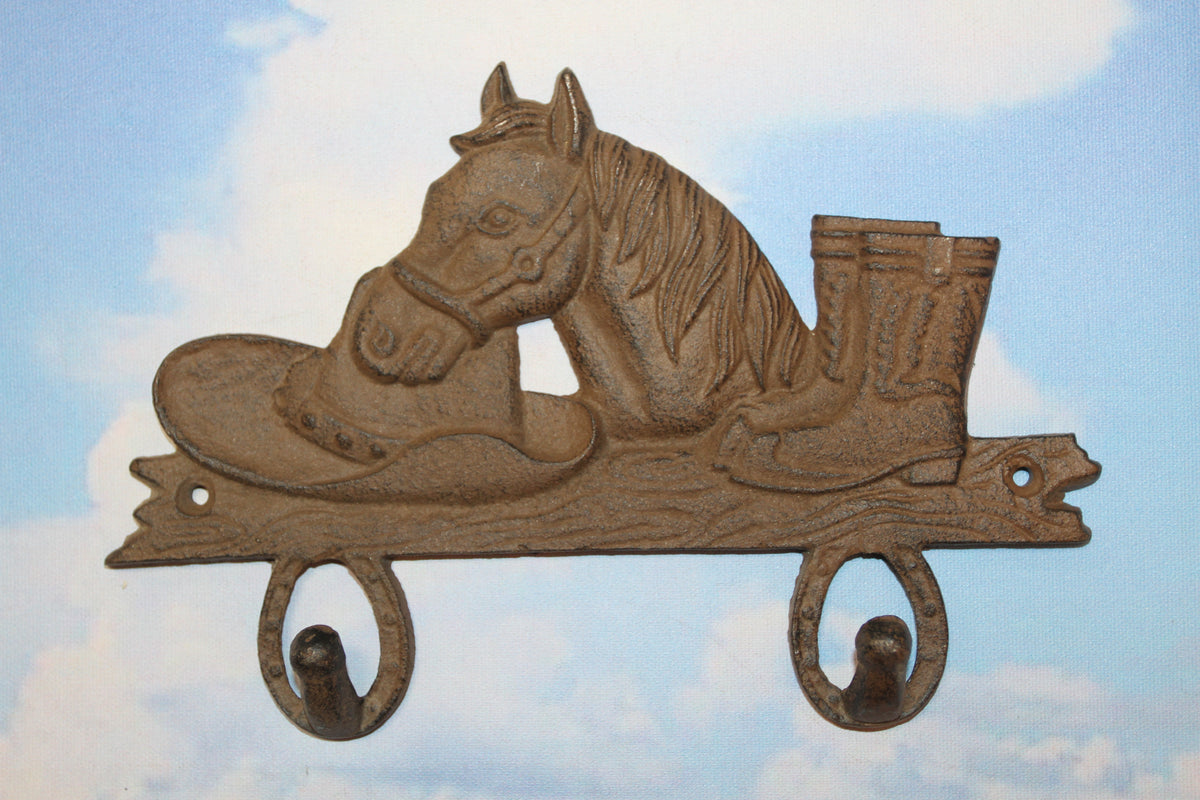 2 - Country Wall Hooks, Western Style Home Decor, Double Wall Hooks, Ranch Look, Gifts, W-7