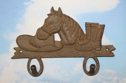 2 - Country Wall Hooks, Western Style Home Decor, Double Wall Hooks, Ranch Look, Gifts, W-7