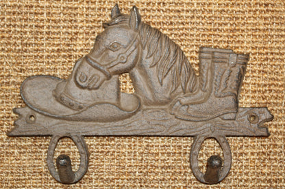 2 - Country Wall Hooks, Western Style Home Decor, Double Wall Hooks, Ranch Look, Gifts, W-7