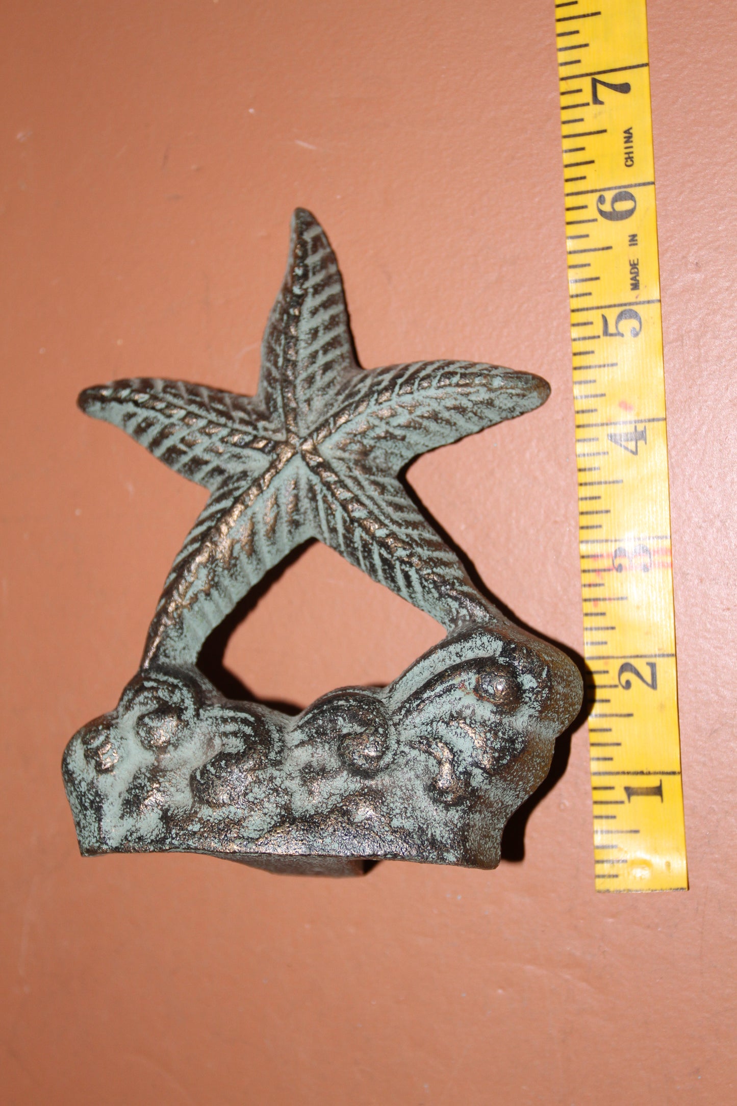 Starfish Bookends, Nautical Decor, Coastal Decor, Starfish Decor, Home Office Shelf Decor, Free Ship BL-64